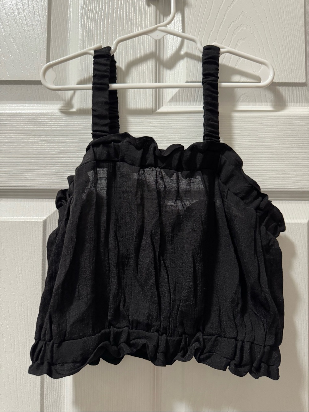 H&M Black Ruffle-Trim Tank - Picture 1 of 3